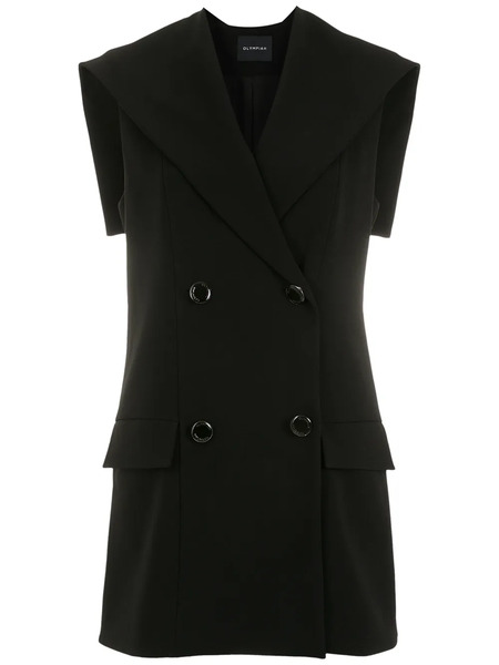  Olympiah Sleeveless Double-breasted Jacket - Black 