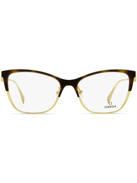  Omega Eyewear Butterfly-frame Glasses - Brown 