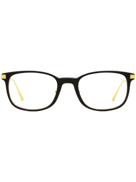  Omega Eyewear Rectangle-frame Glasses - Black 