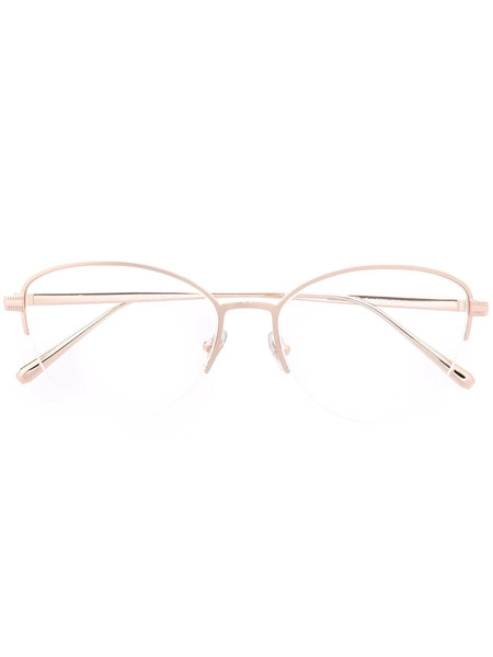  Omega Eyewear Round-frame Optical Glasses - Pink 