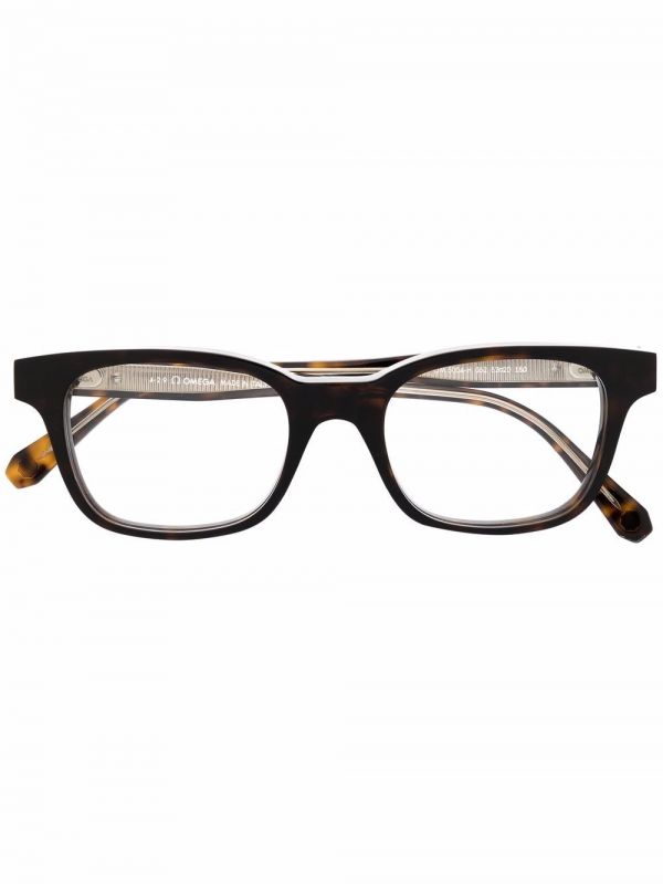  Omega Eyewear Tortoiseshell-effect Optical Glasses - Brown 