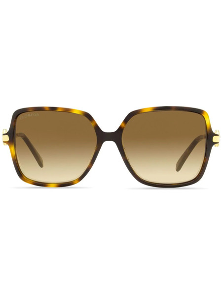  Omega Eyewear Tortoiseshell-effect Square-frame Sunglasses - Brown 