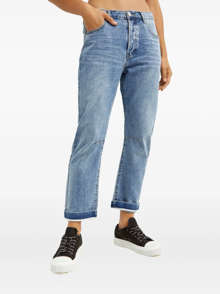  One Teaspoon Cuffed Five-pocket Jeans - Blue 