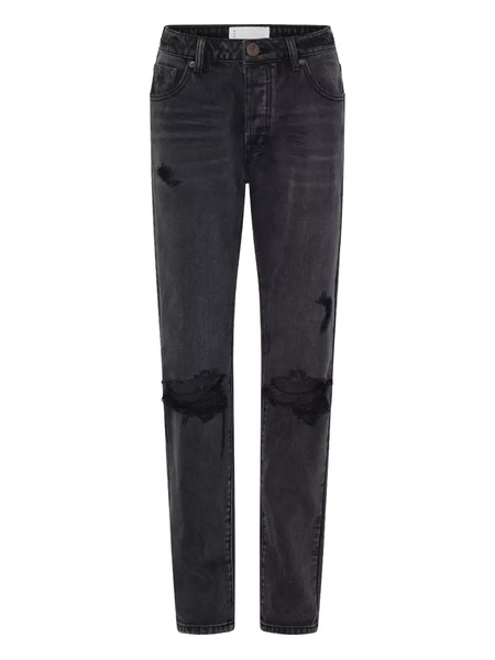  One Teaspoon Five-pocket Distressed Jeans - Grey 