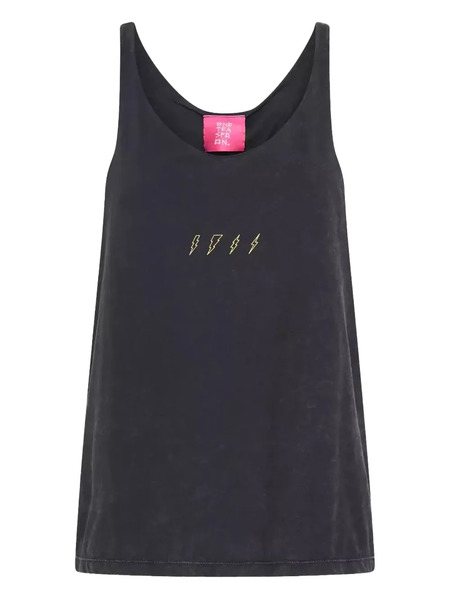  One Teaspoon Lightning-print Top - Grey 