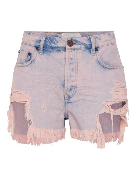  One Teaspoon Outlaws Denim Shorts - Pink 