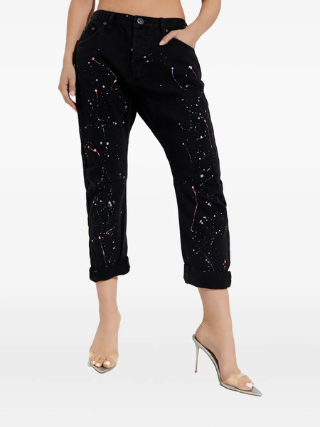  One Teaspoon Saints Paint-splatter Jeans - Black 