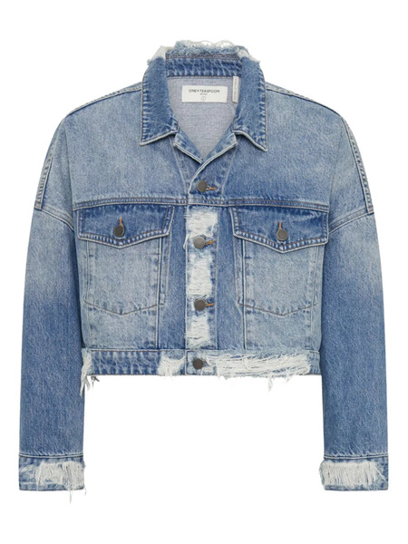  One Teaspoon Studded Denim Jacket - Blue 