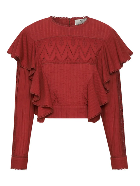  One Teaspoon Victoria Ruffled Blouse - Red 