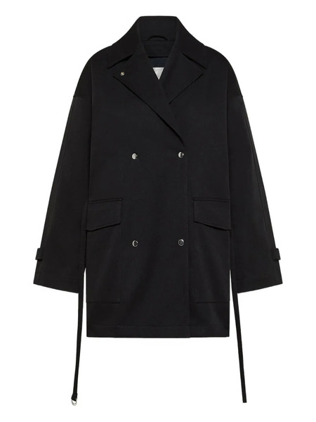  Oof Wear Double-breasted Belted Coat - Black 