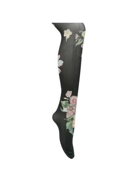  Open Yy Floral Tights - Green 