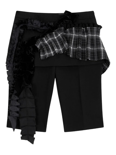  Open Yy Layered Shorts - Black 