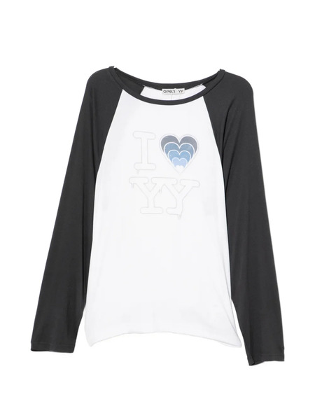  Open Yy Logo-print T-shirt - White 