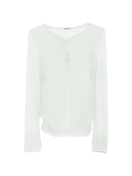  Open Yy Mesh Hooked T-shirt - Green 
