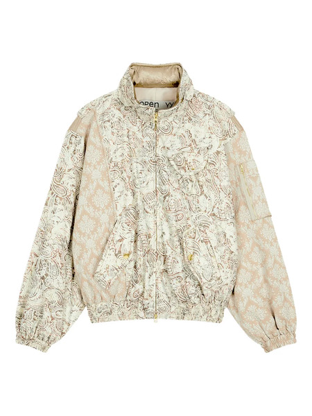  Open Yy Paisley Panelled Bomber Jacket - Neutrals 