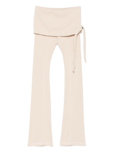  Open Yy Waffle Tie Trousers - Neutrals 