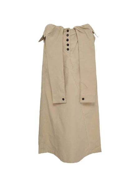  Open Yy Wrapped Maxi Skirt - Neutrals 
