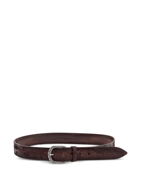  Orciani Blade Embossed Belt - Brown 
