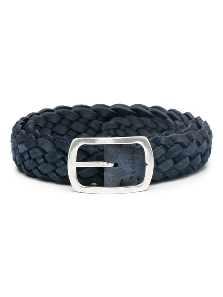  Orciani Braided Leather Belt - Blue 