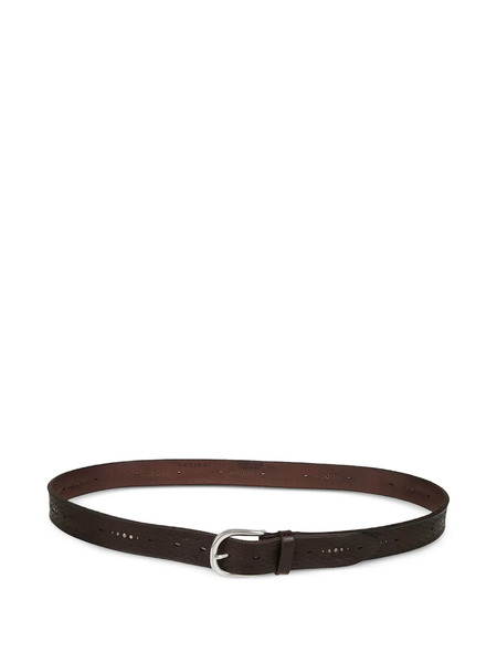  Orciani Embossed Leather Belt - Brown 