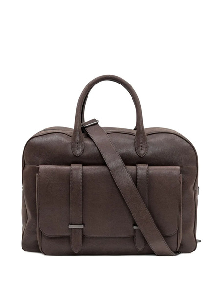  Orciani Flap Jones Tote Bag - Brown 