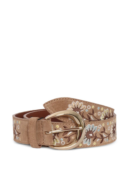  Orciani Floral Embroidered Belt - Neutrals 