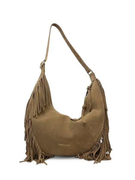  Orciani Fringe Peach Hobo Bag - Neutrals 