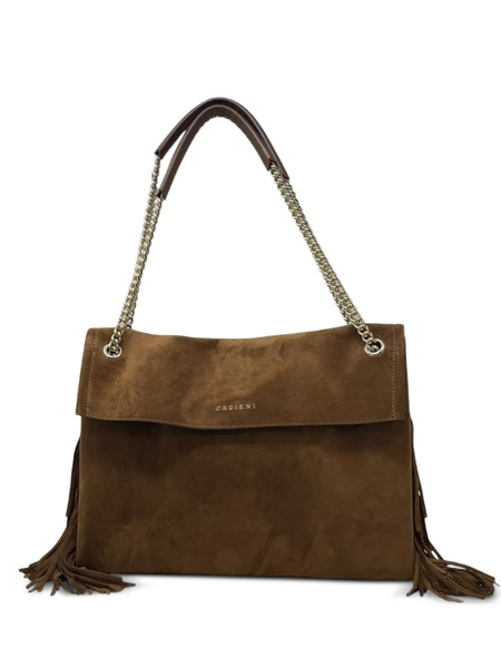  Orciani Fringe Satchel Shoulder Bag - Brown 