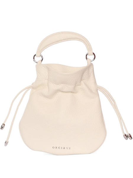  Orciani Handle Drawstring Shoulder Bag - Neutrals 