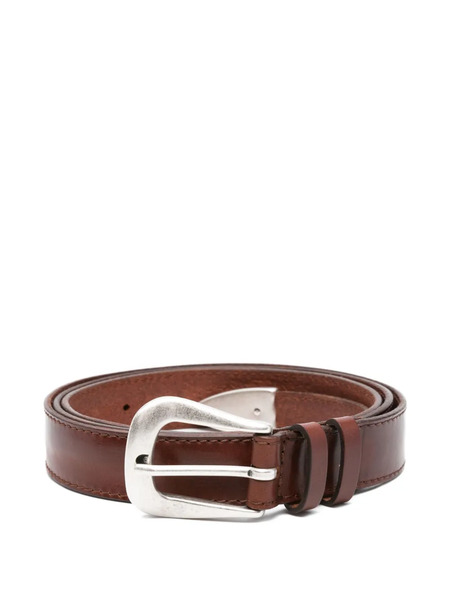  Orciani Leather Buckle Belt - Brown 