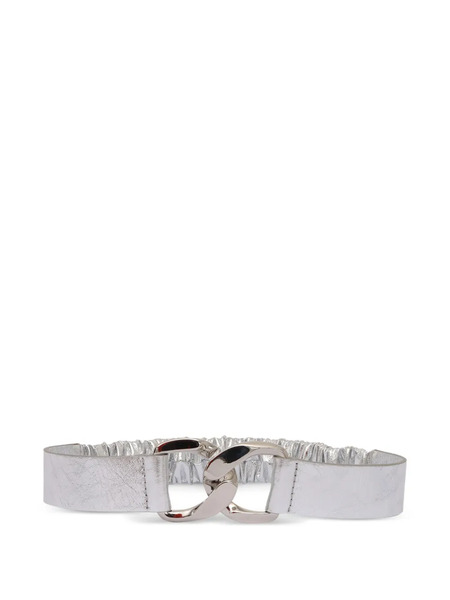  Orciani Leather Chain-buckle Belt - Grey 
