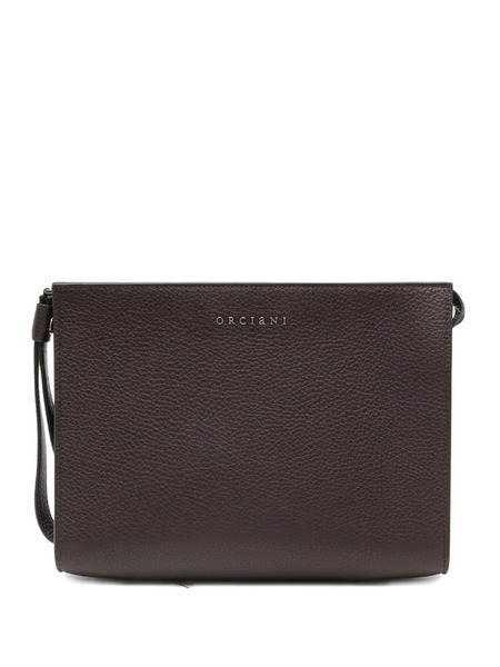  Orciani Leather Clutch Bag - Brown 