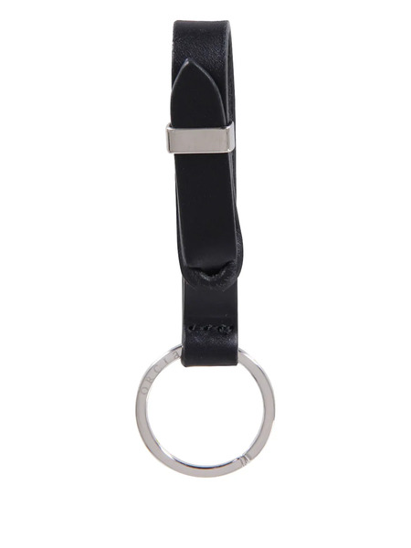  Orciani Loop Leather Keyring - Black 