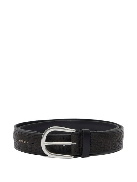  Orciani Studded Leather Belt - Black 