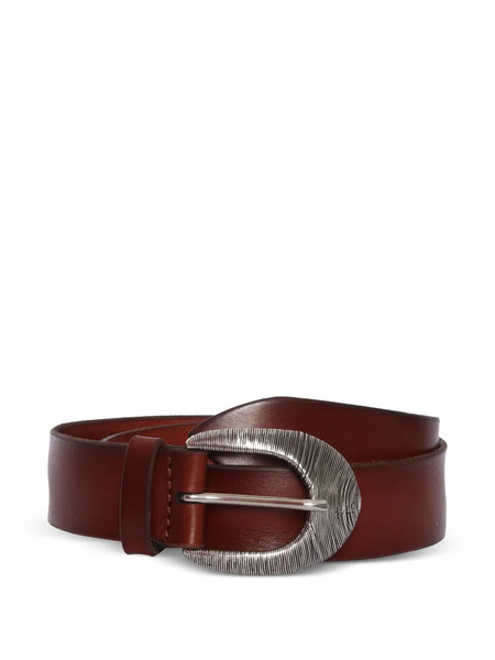  Orciani Textured Buckle Leather Belt 