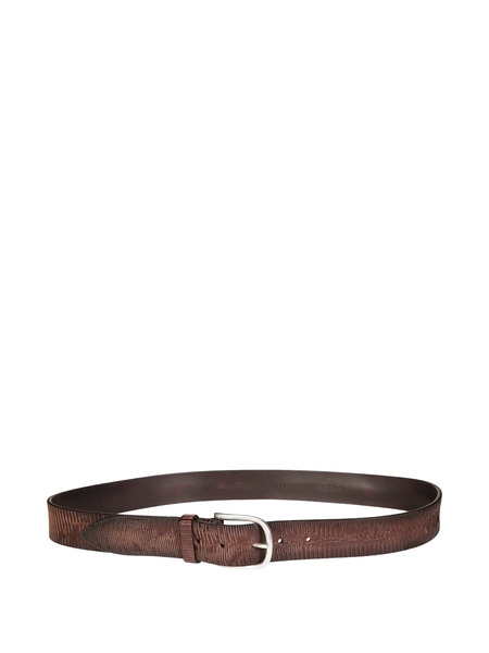  Orciani Textured-finish Leather Belt - Brown 