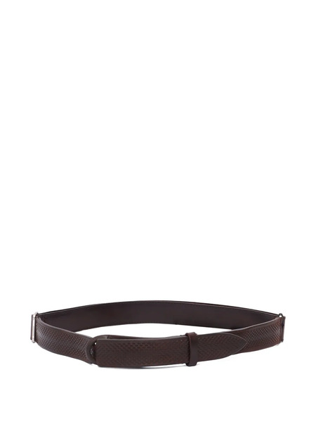  Orciani Textured Leather Belt - Brown 
