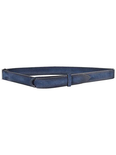  Orciani Washed Leather Belt - Blue 