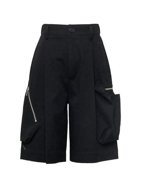  Ordinary Couture Code Zip Pocket Bermuda Shorts - Black 