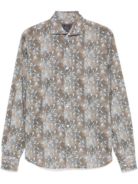  Orian Floral Print Shirt - Grey 