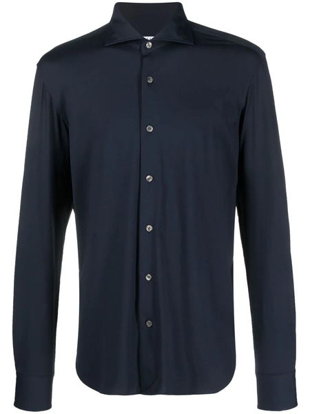  Orian Long-sleeve Spread-collar Shirt - Blue 