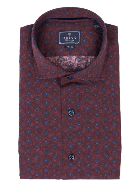  Orian Patterned Shirt - Red 