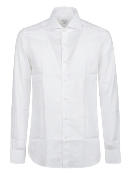  Orian Point-collar Cotton Shirt - White 
