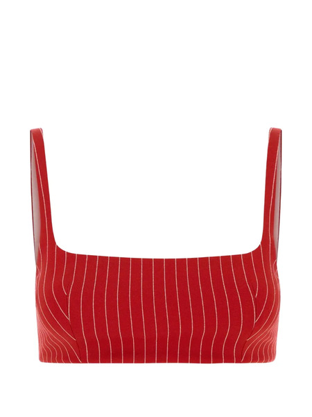  Orlane Striped Crop-top - Red 