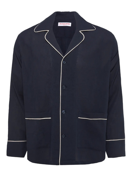  Orlebar Brown Murray Piped-trim Overshirt - Blue 