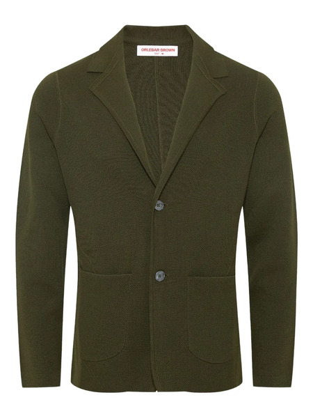  Orlebar Brown Rainer Pique Wool Jacket - Green 