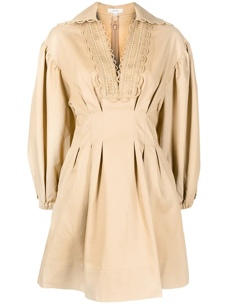  Oroton Loop-detail Mini Dress - Brown 