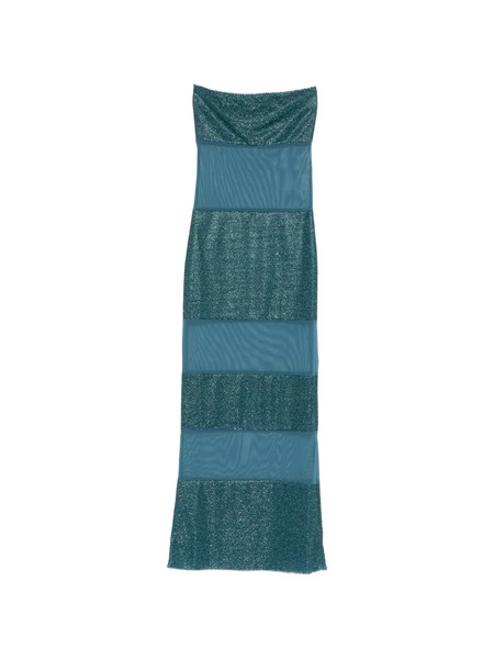  Oséree Glitter Panel Dress - Blue 