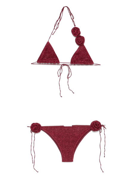  Oséree Lumière Rose Bikini Set - Red 