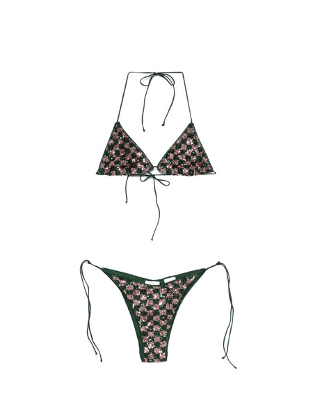  Oséree Sequins Chess Bikini - Green 